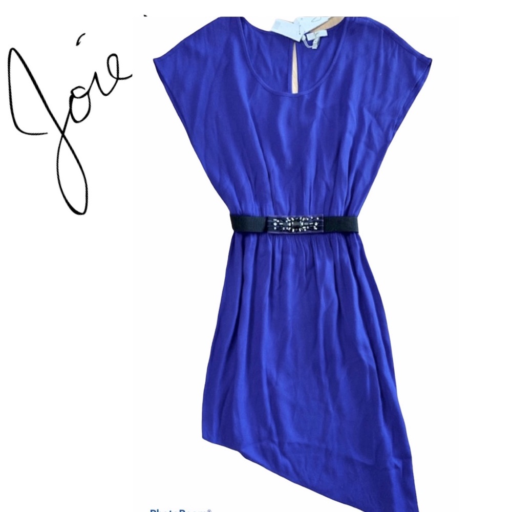 NWT JOIE A-Symmetrical Dress w/snazzy belt (M)